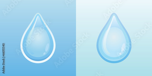 Set of 2 water drops