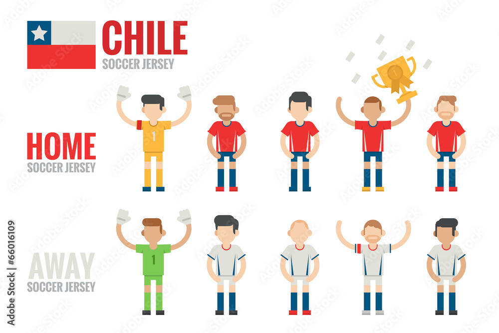 Chile soccer icons Chile soccer icons
