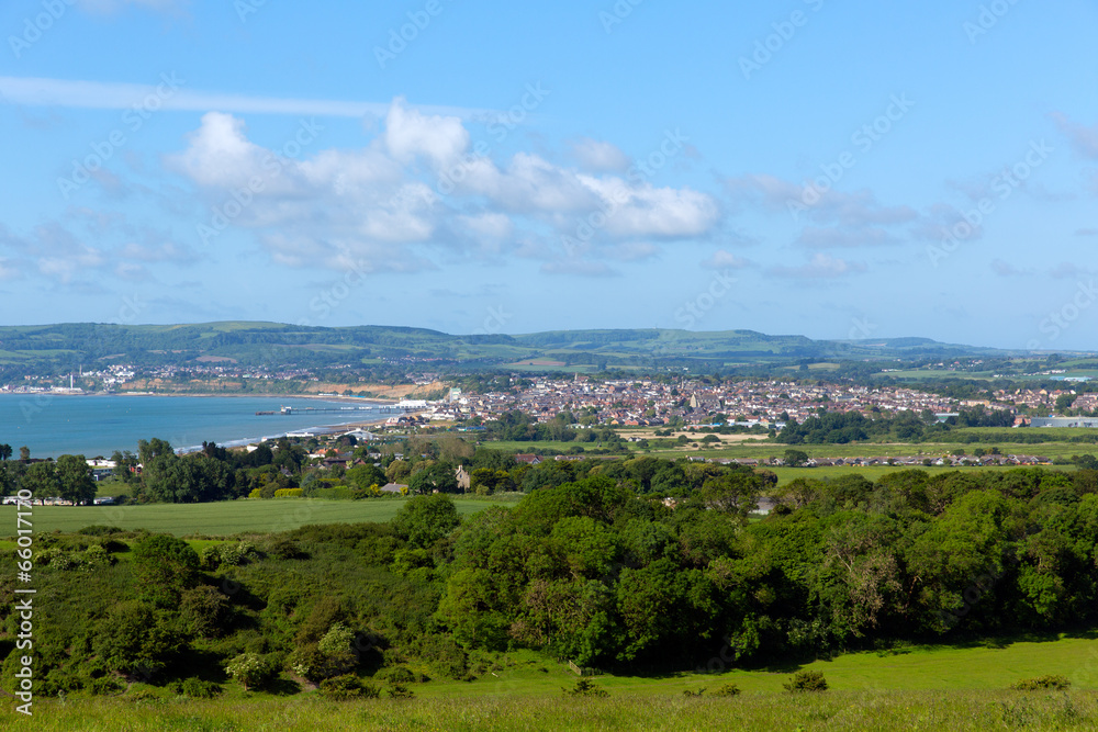Fototapeta premium Shanklin and Sandown Isle of Wight coast view