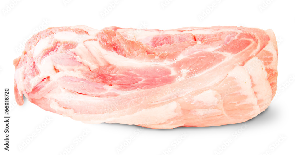 Raw Pork Ribs On A Roll Lying Down