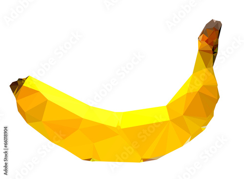 Polygonal Banana Fruit Illustration
