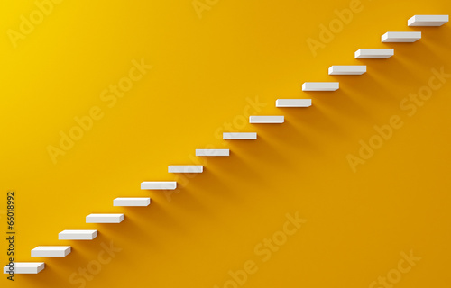 Stairs Rendered on the Yellow Wall photo