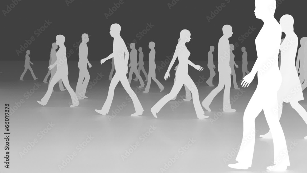Walking people in crowd Walking people in crowd