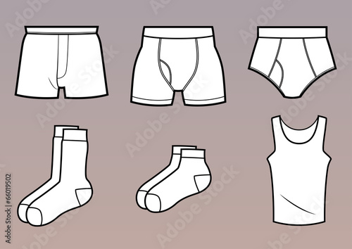 Set of different undergarments