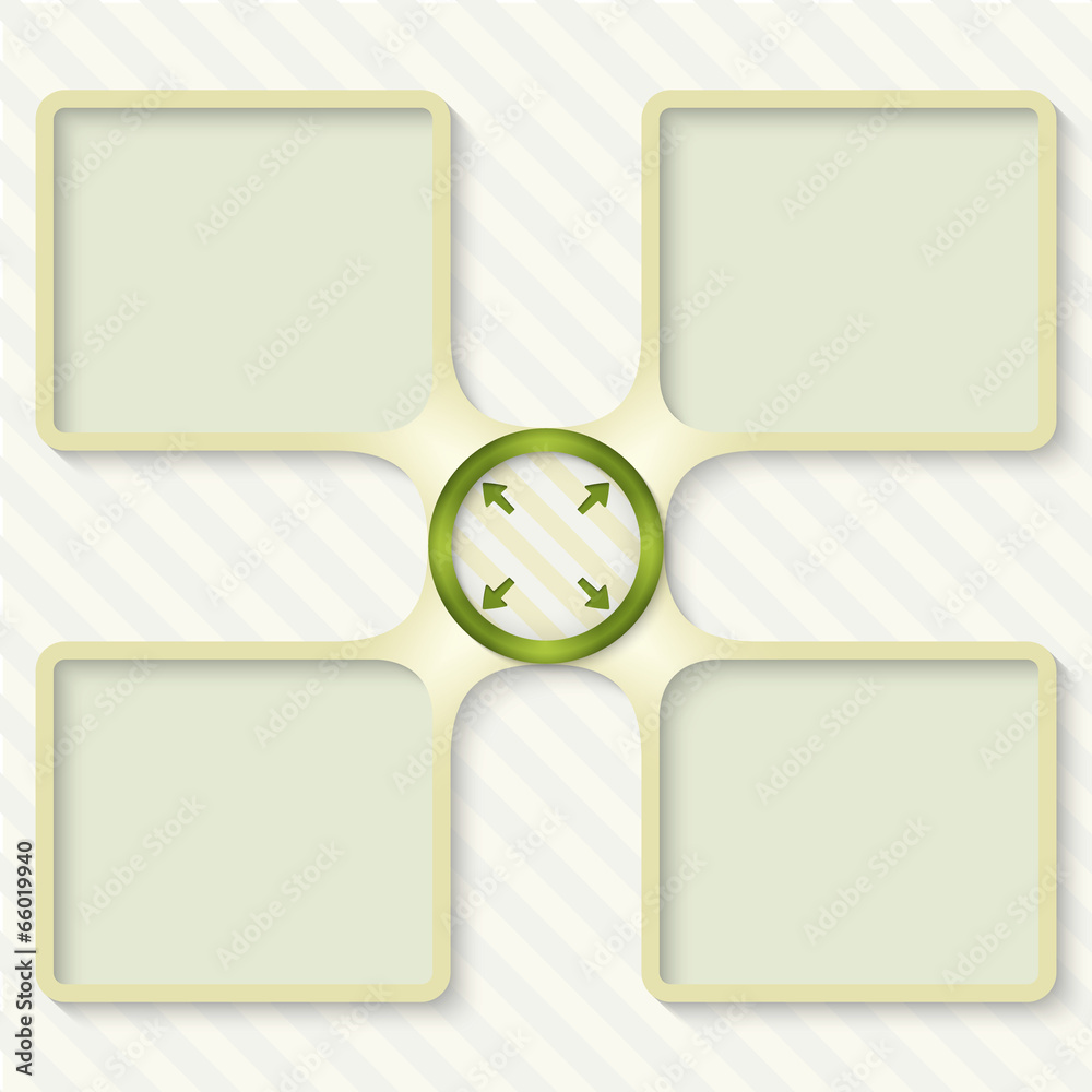 Obraz premium four boxes for entering text with arrows