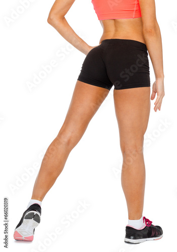 close up of female legs in sportswear