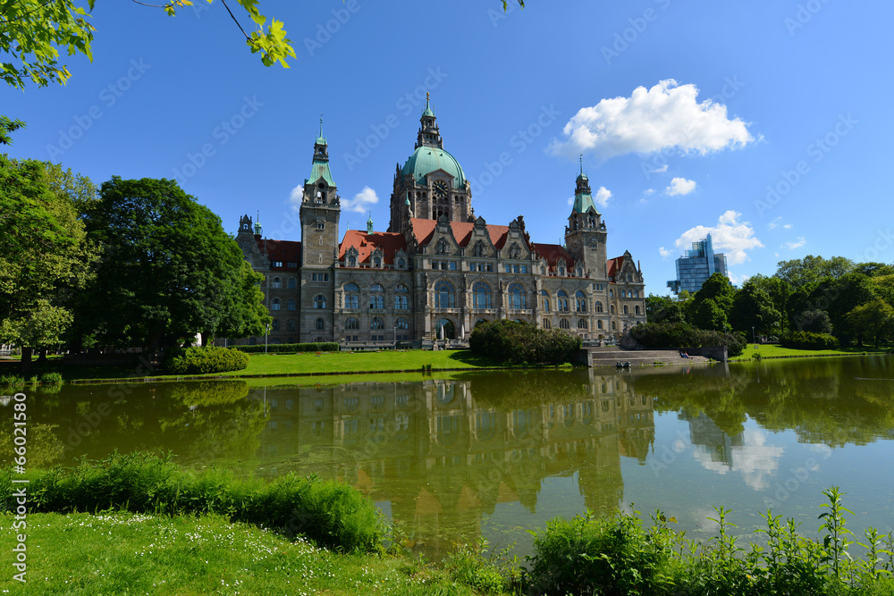 Neues Rathaus Hannover, Maschpark, Niedersachsen Neues Rathaus Hannover, Maschpark, Niedersachsen