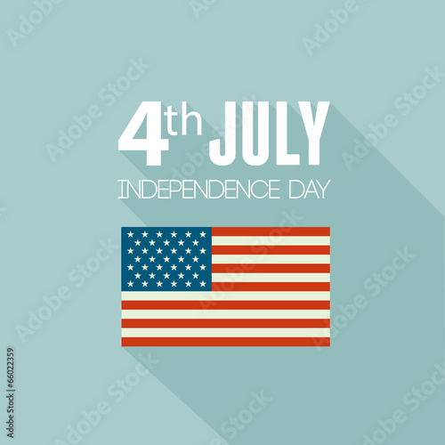 American Independence Day  Patriotic background. Flat design