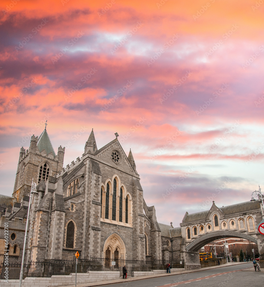Obraz premium Katedra Świętej Trójcy w Dublinie, powszechnie znana jako Chris