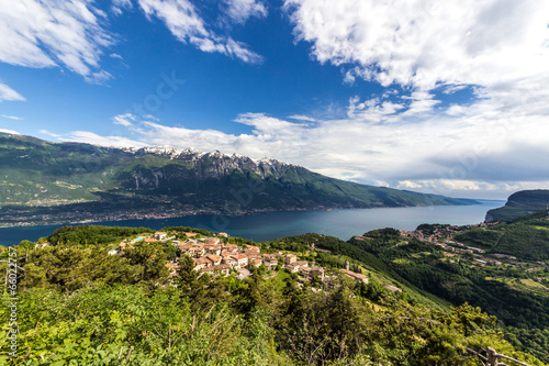 Gardasee Monte Baldo Panorama Blick nach Süden