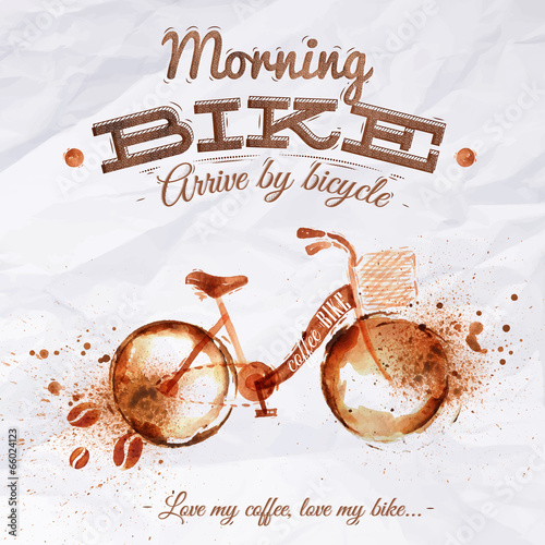 Poster coffee spot bike