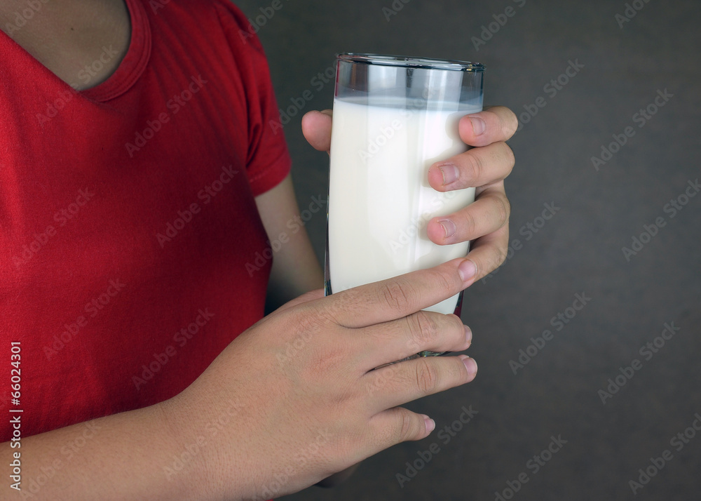 Children drink in a glass