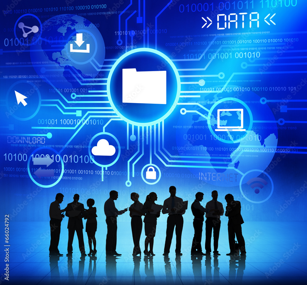 Silhouettes of Business People Data Concepts Silhouettes of Business People Data Concepts