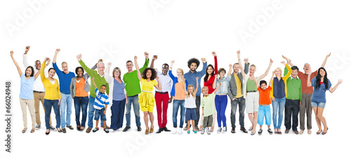 Group of People Hands Raising