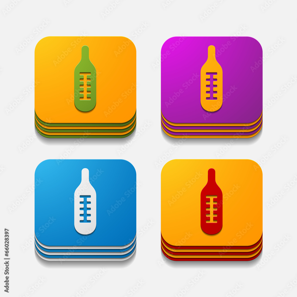 square button: thermometer square button: thermometer