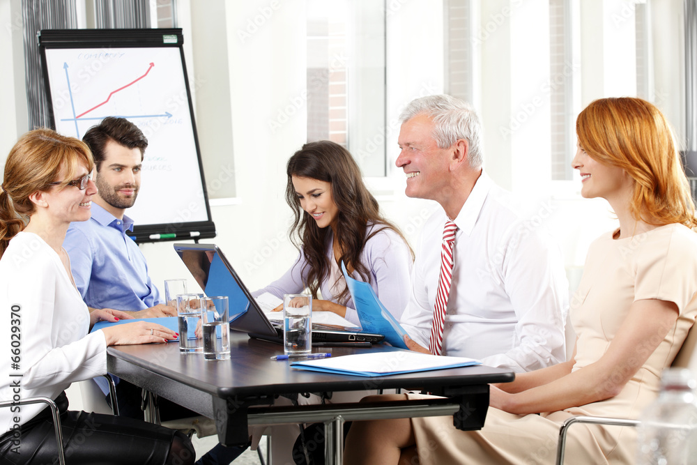 Fototapeta premium Business people discussing at meeting