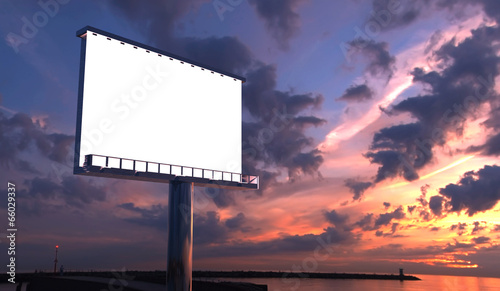 billboard in twilight