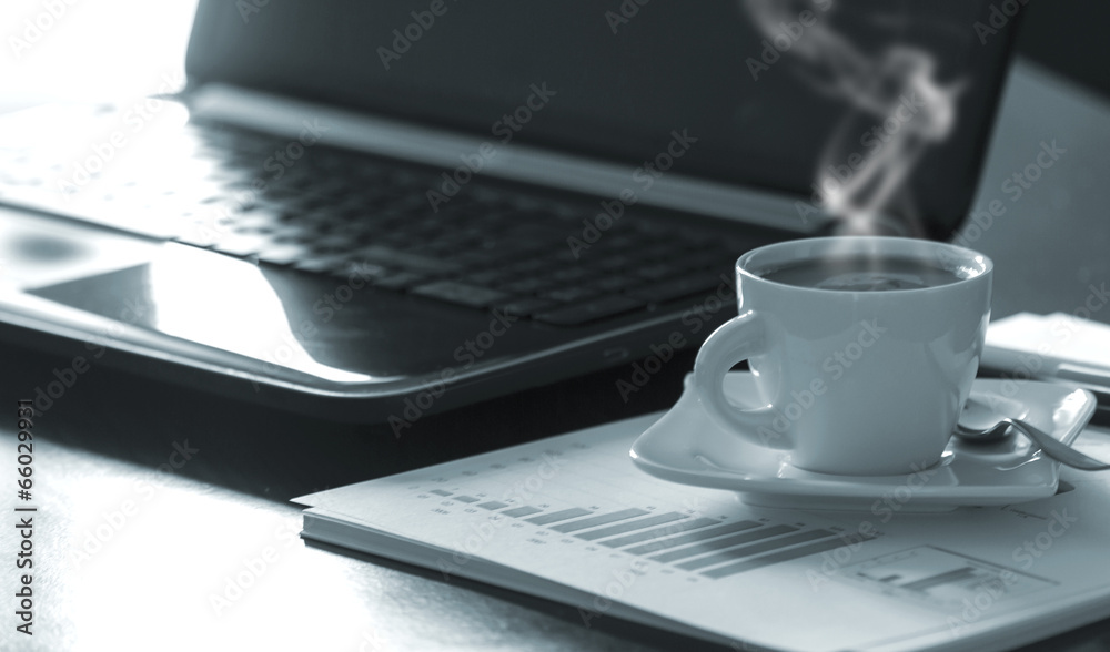 Coffee and laptop Coffee and laptop