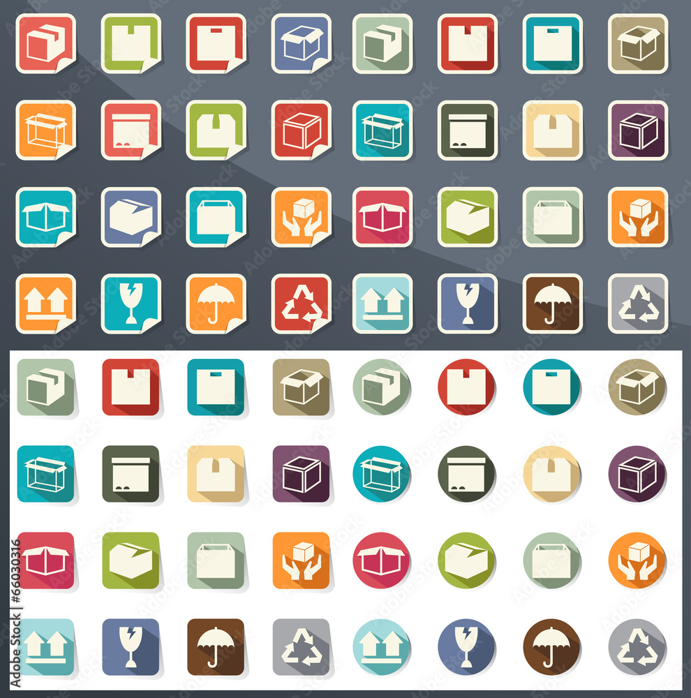 logistics shipping icons vector eps10