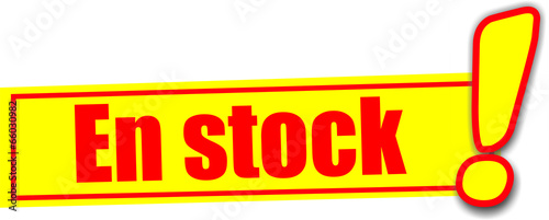 étiquette en stock