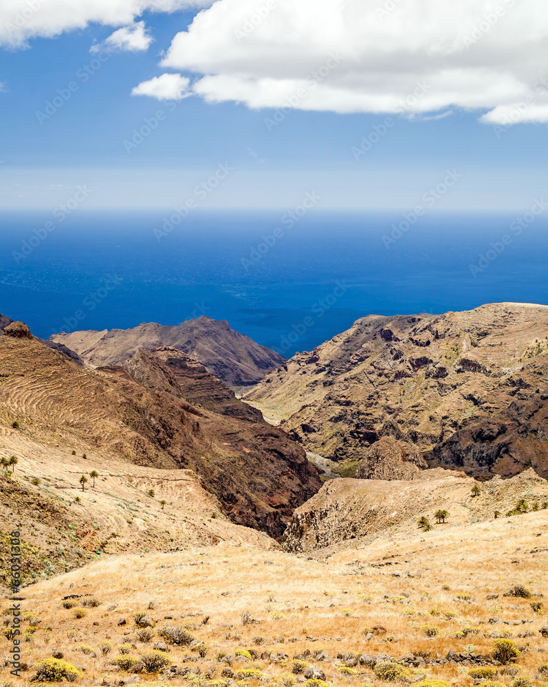 Mountain beautiful landscape, island and ocean