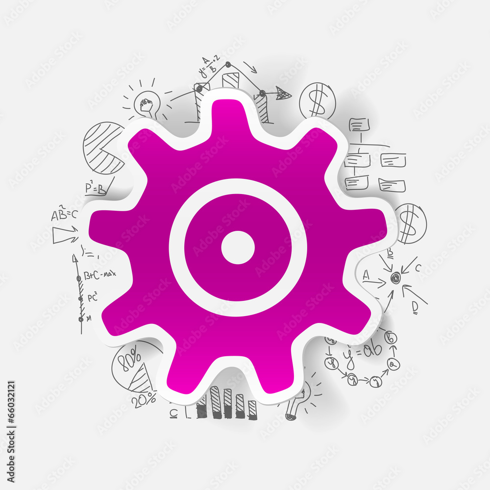 Drawing business formulas: cogwheel Drawing business formulas: cogwheel