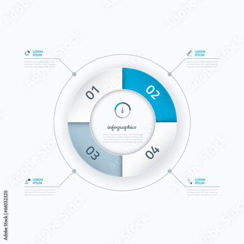 Vector circle business steps concept. Infographic elements.