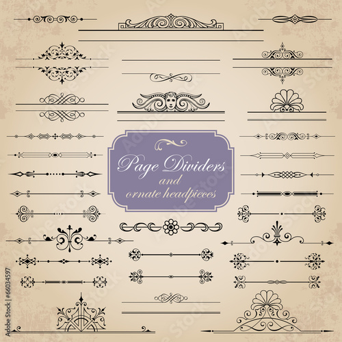 Page Dividers and ornate headpieces set 1