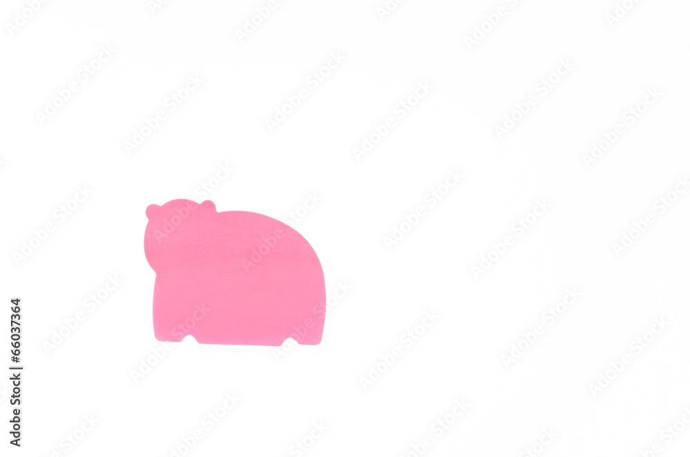 Paper note isolated on white background Paper note isolated on white background