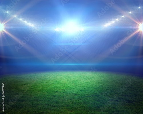 Football pitch with bright lights © WavebreakmediaMicro