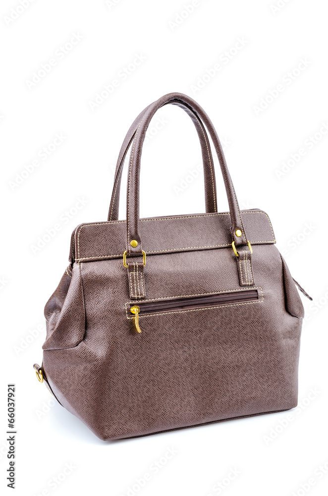 Woman leather bag isolated white background Woman leather bag isolated white background