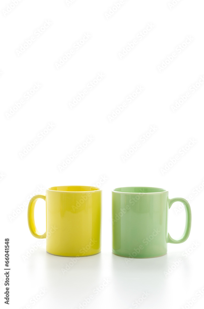 Color mug isolated on white Color mug isolated on white