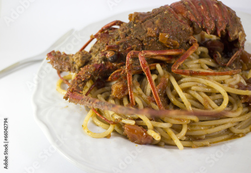 piatto di pasta all'aragosta