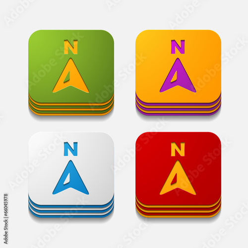 Free Download square button: compass - GFXLoad
