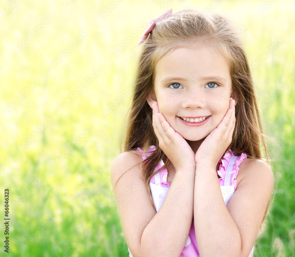 Portrait of adorable smiling little girl Portrait of adorable smiling little girl