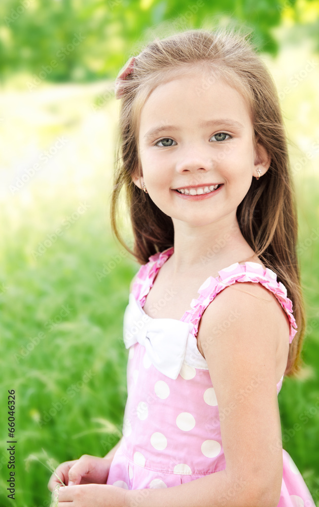 Portrait of adorable smiling little girl Portrait of adorable smiling little girl
