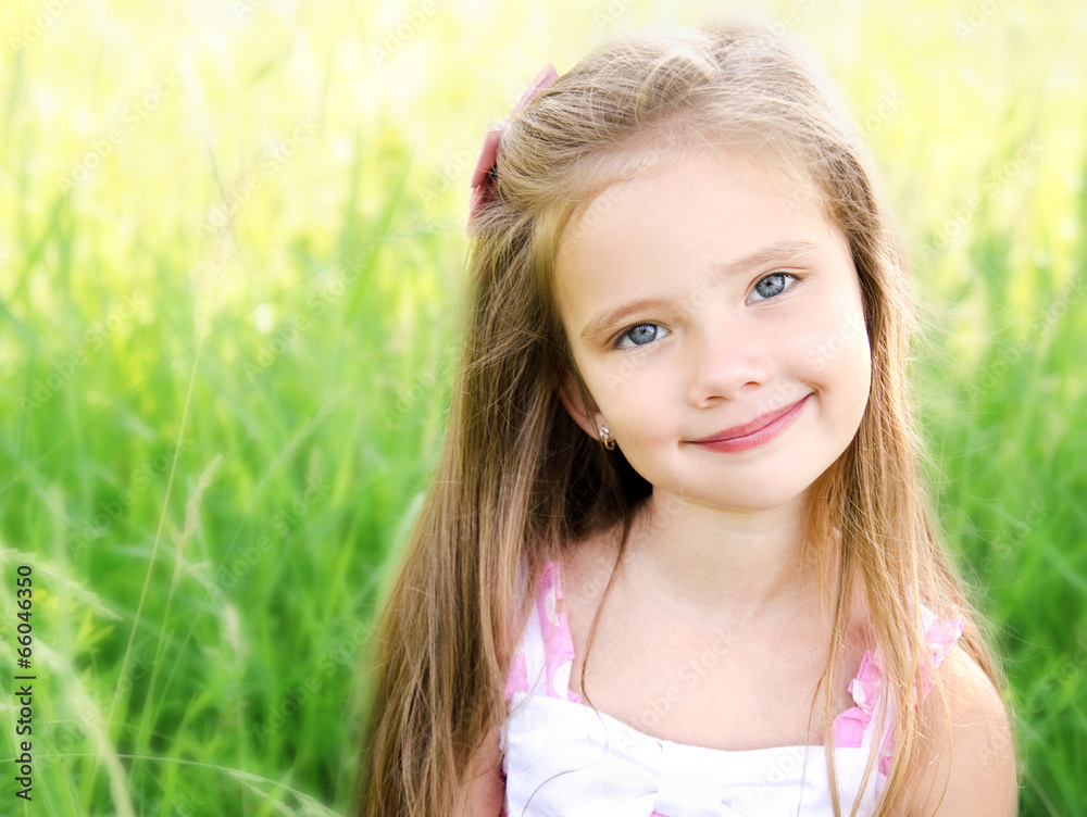 Portrait of adorable smiling little girl Portrait of adorable smiling little girl