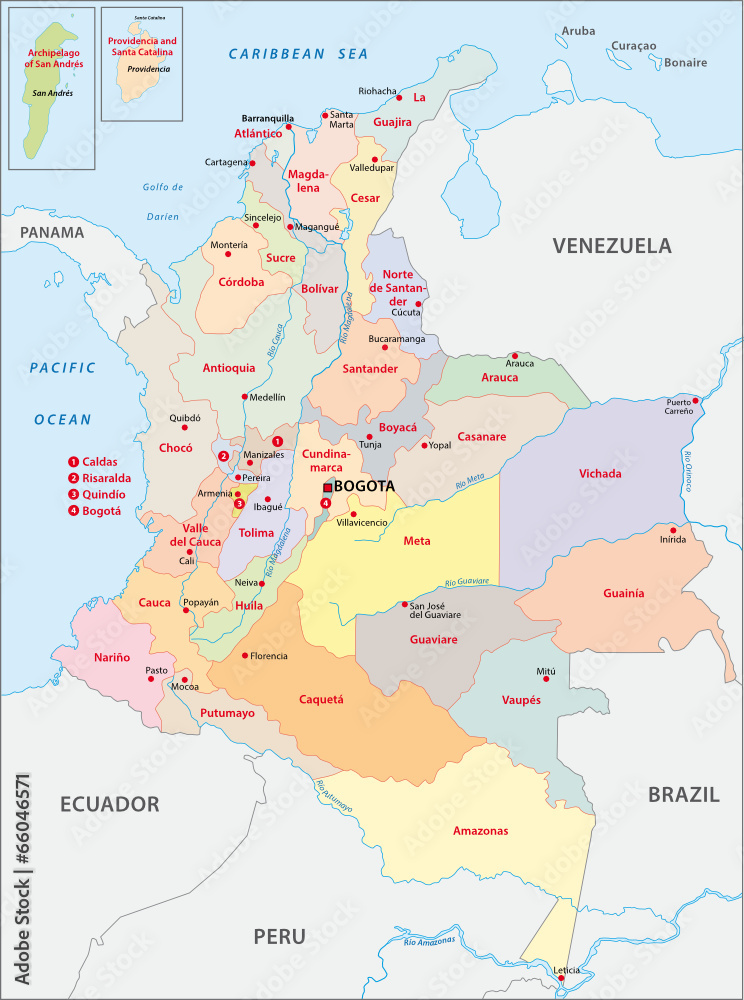 colombia administrative map