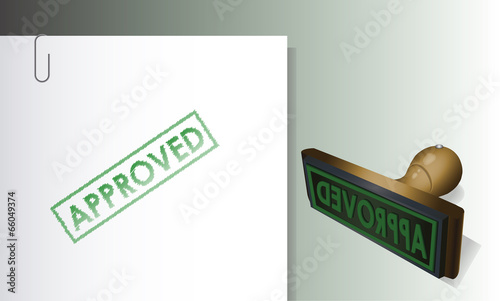 Approved Rubber Stamp