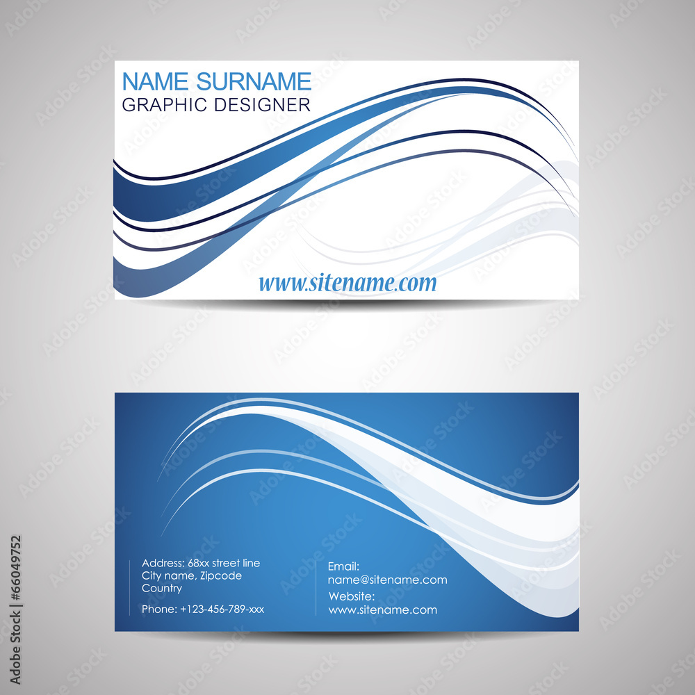 Fototapeta premium Abstract business card template or visiting card set