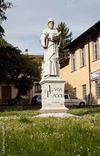 SANSEPOLCRO, ITALY. Monument Luca Pacioli.