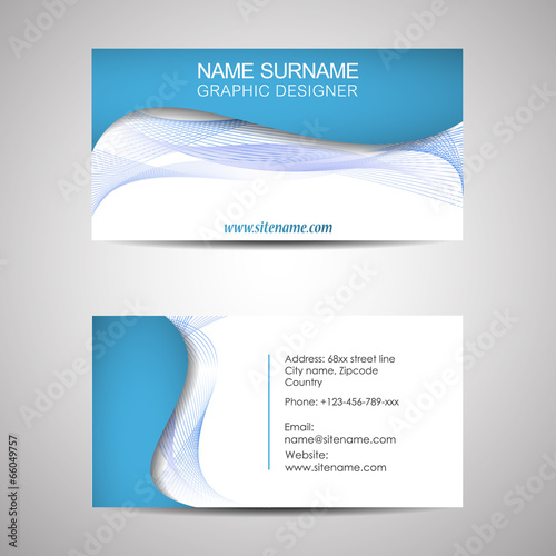 Abstract business card template or visiting card set