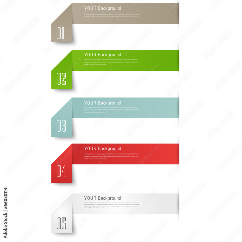 Modern business origami style options banner. Modern business origami style options banner.