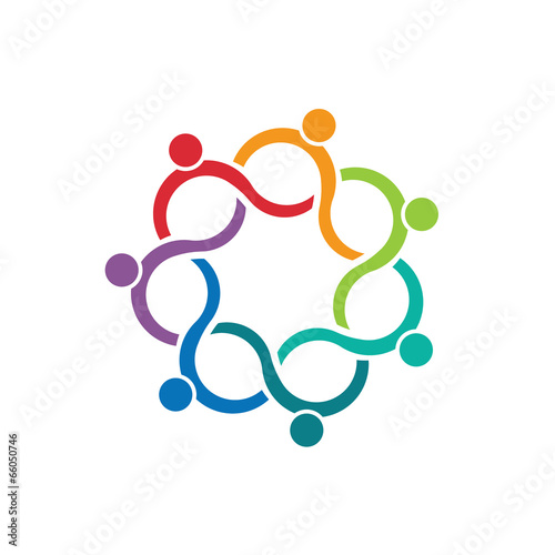 Abstract Teamwork Wave Group - 7 elements © LogoStockimages