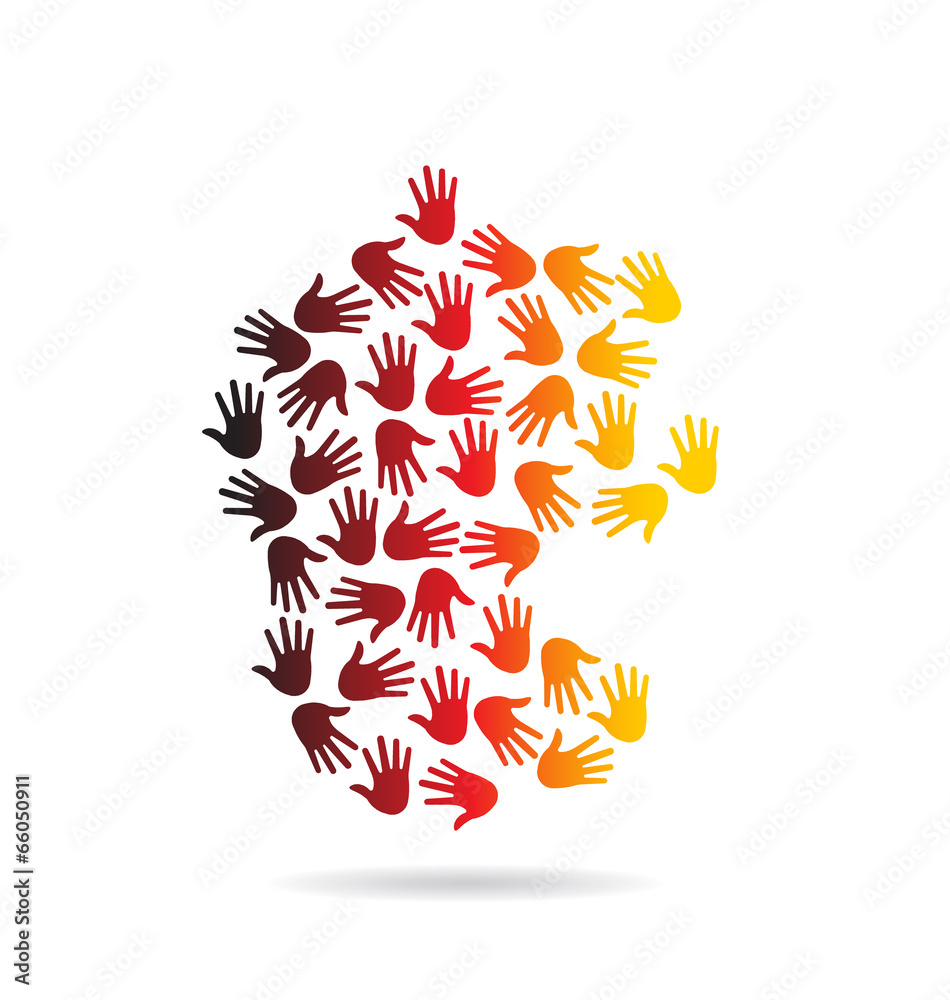 Germany Hand Map image Vector. Concept of friendship,