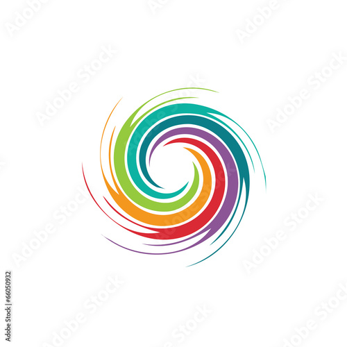 Abstract colorful swirl image. Concept of hurricane photo