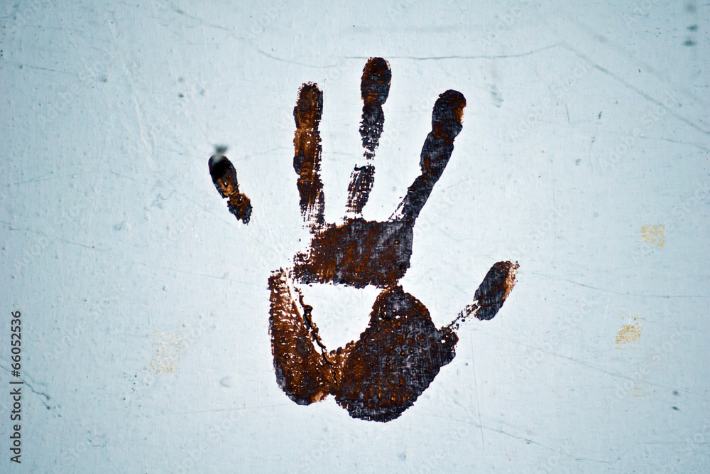 Obraz premium Farbiger Handabdruck