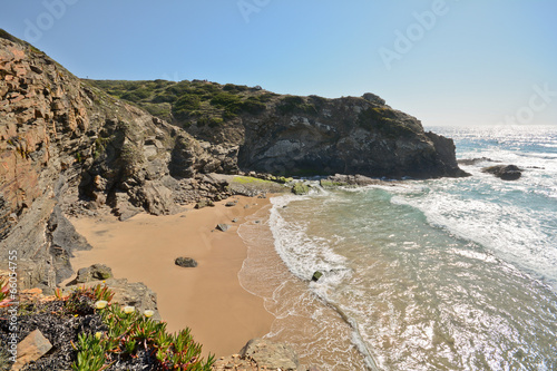 Praia de Odeceixe bay, West Coast Beach, Algarve Portugal