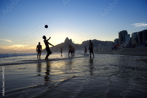 Brazilians Playing Kick-Ups Altinho Beach Football Rio © lazyllama