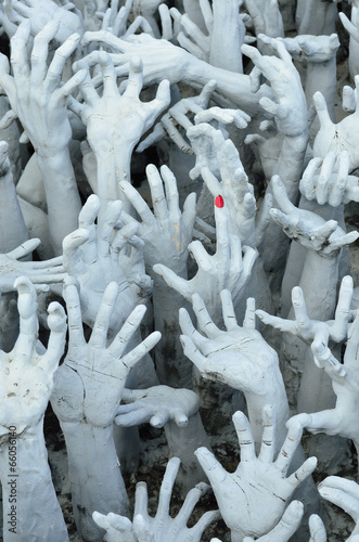 CHIANG RAI, THAILAND - NOVEMBER 21 : Wat Rong Khun buildings and